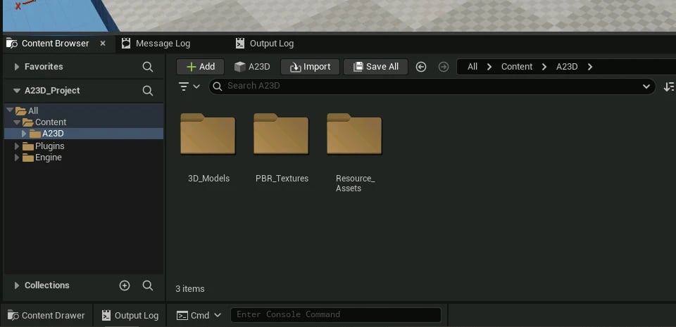 How to use the A23D Asset Importer Plugin for Unreal Engine - A23D
