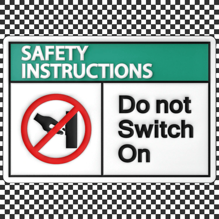 Public Warning Signage Decal - A23D