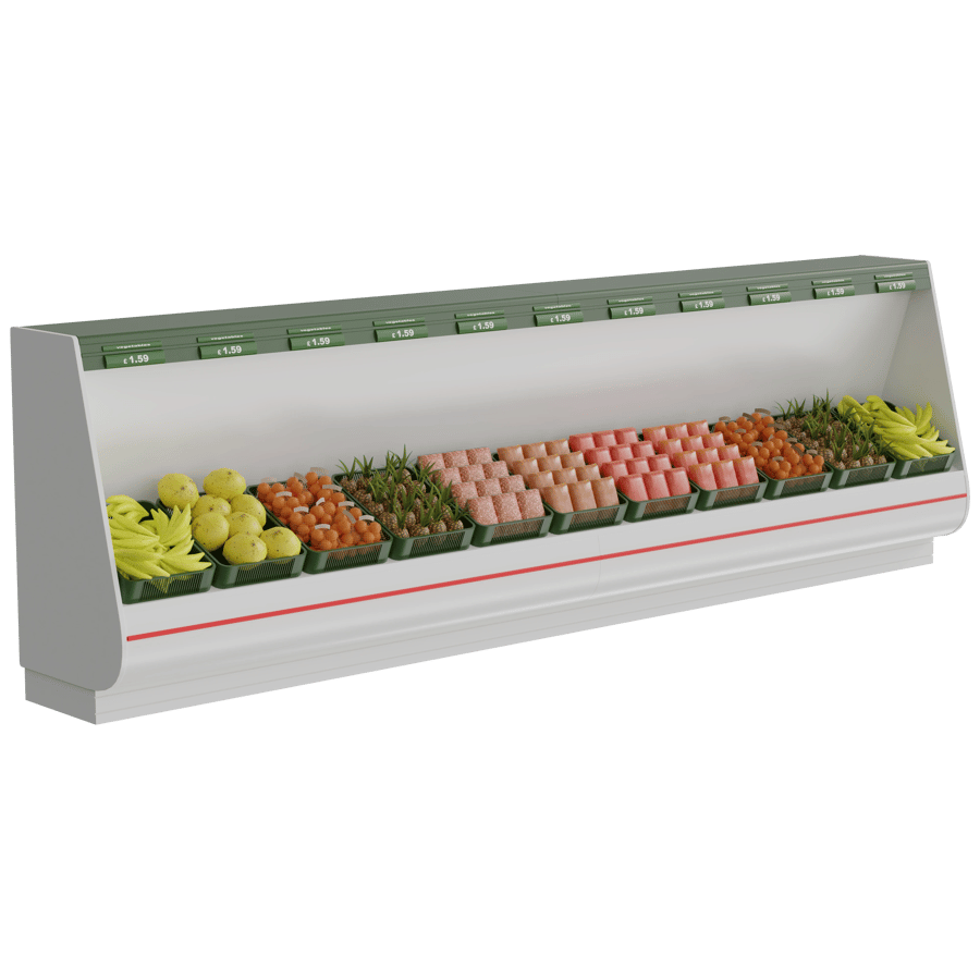Supermarket Fruits & Vegetables Rack 3D Model - A23D