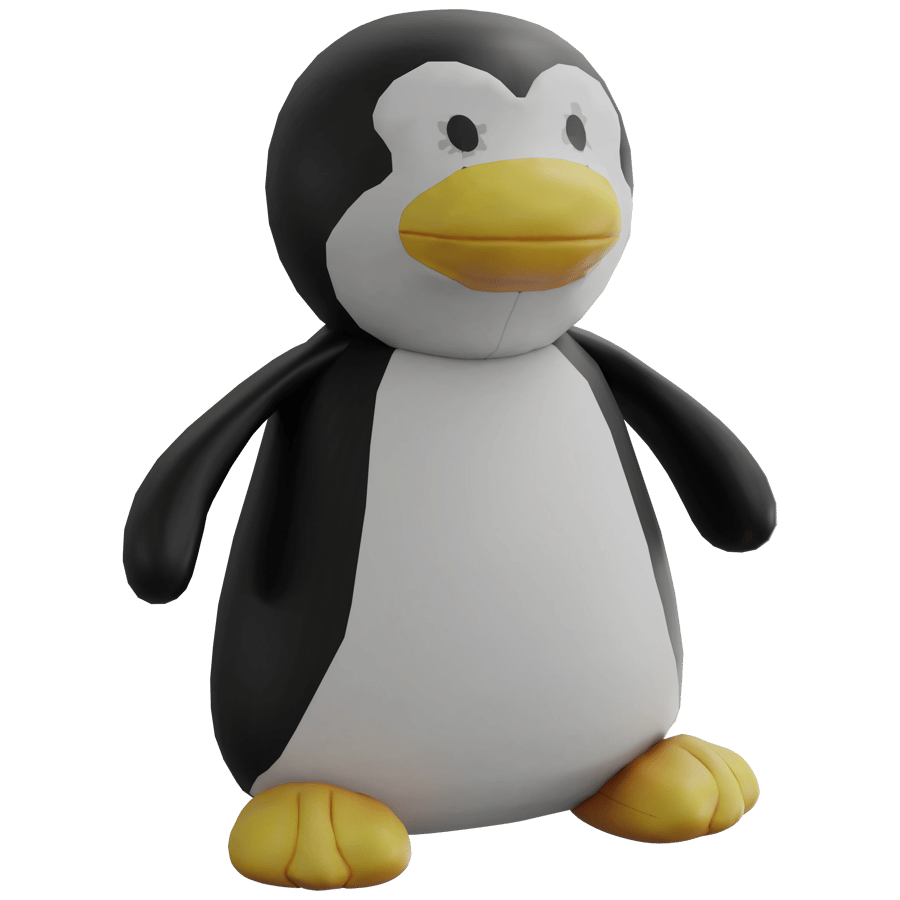 Inflatable Penguin Toy 3D Model - A23D