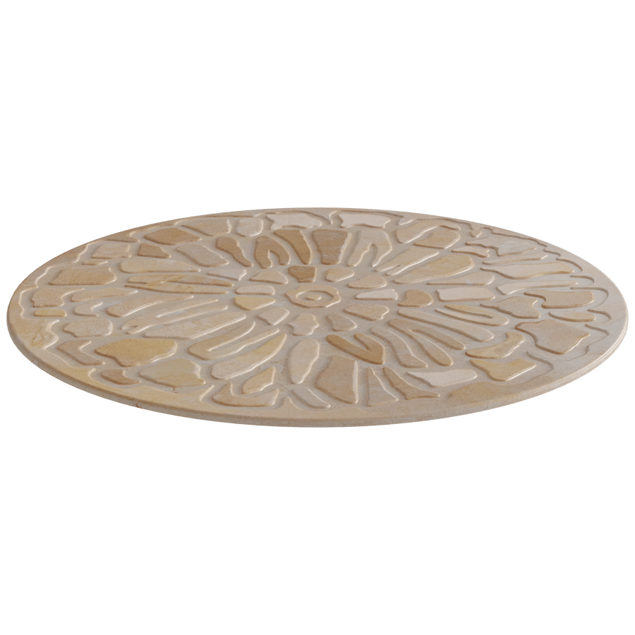 Round Floral Rug 3D Model - A23D