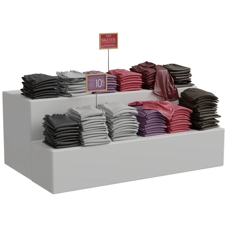 Clothes Store Rack 3D Model - A23D