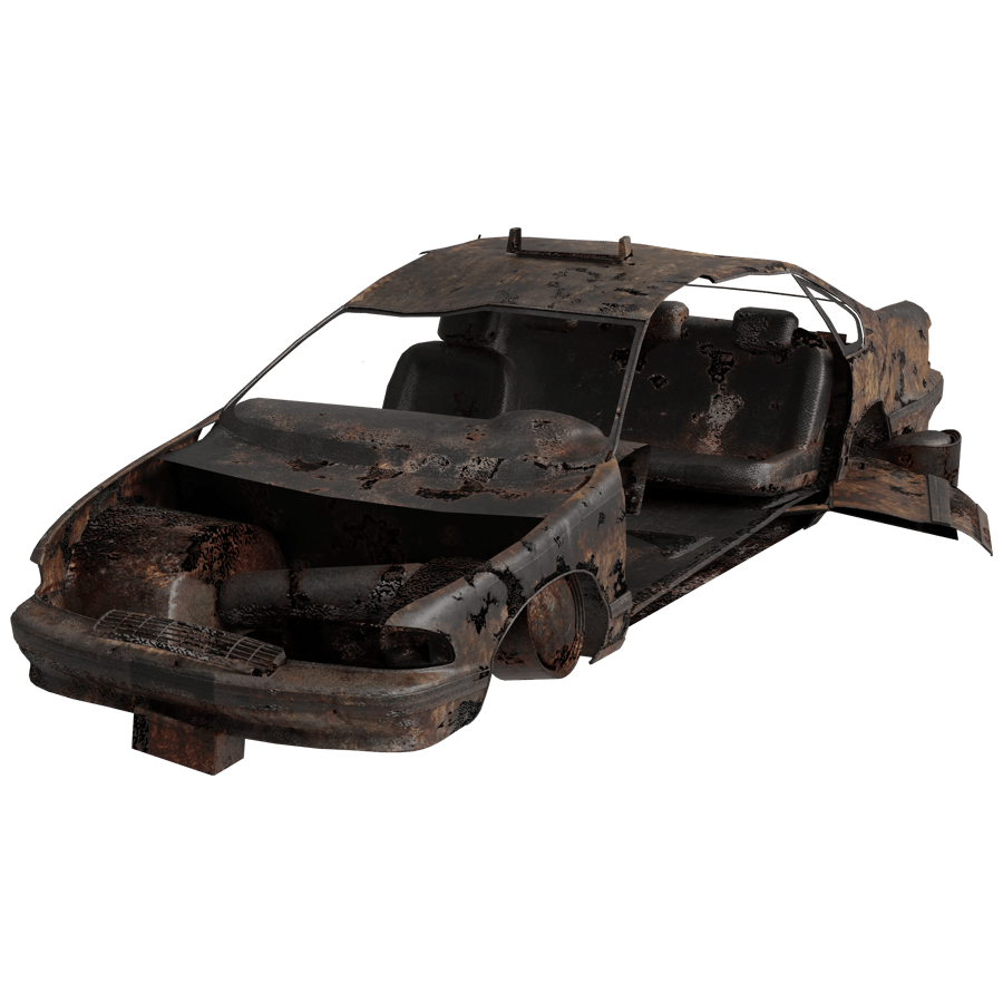 Distressed Vehicle 3D Model - A23D