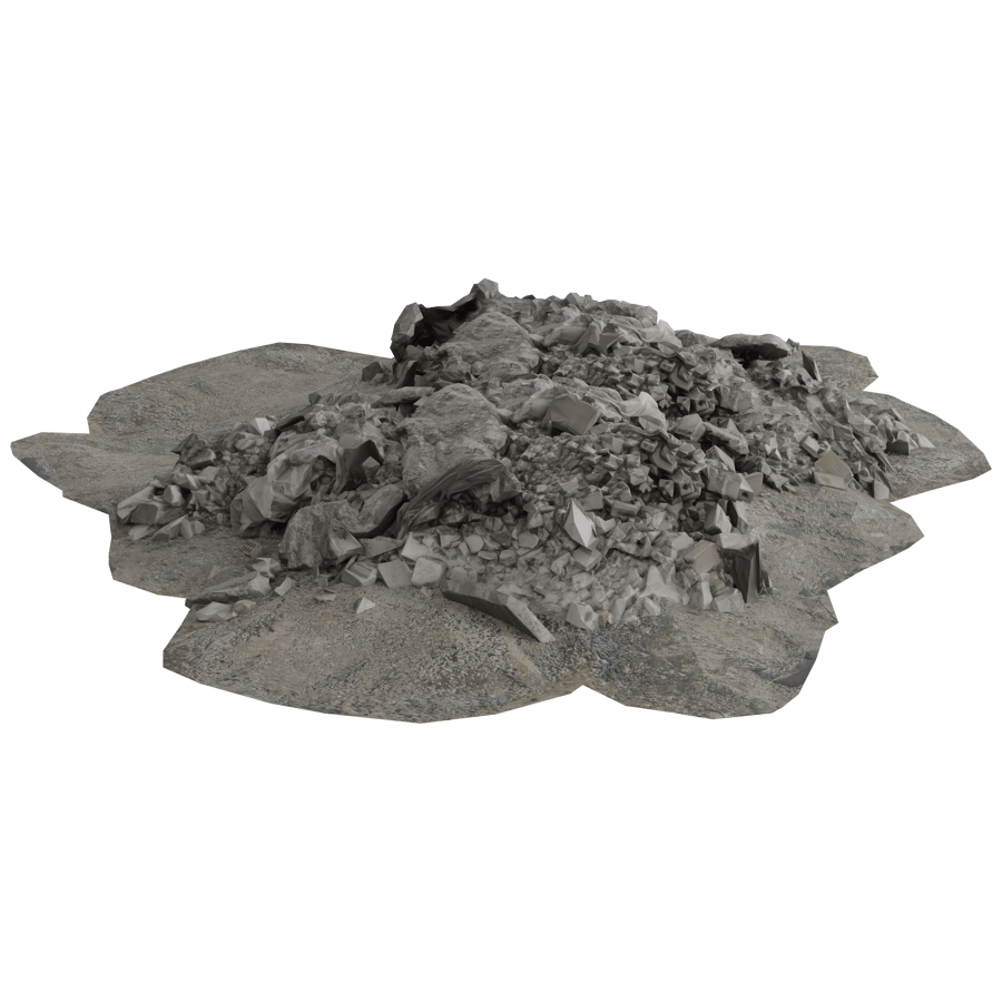 Roadside Rubble 3D Model - A23D
