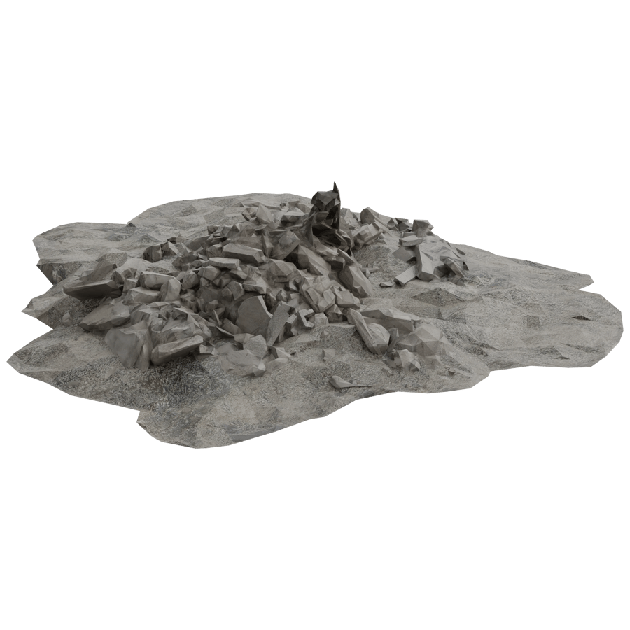 Roadside Rubble 3D Model - A23D
