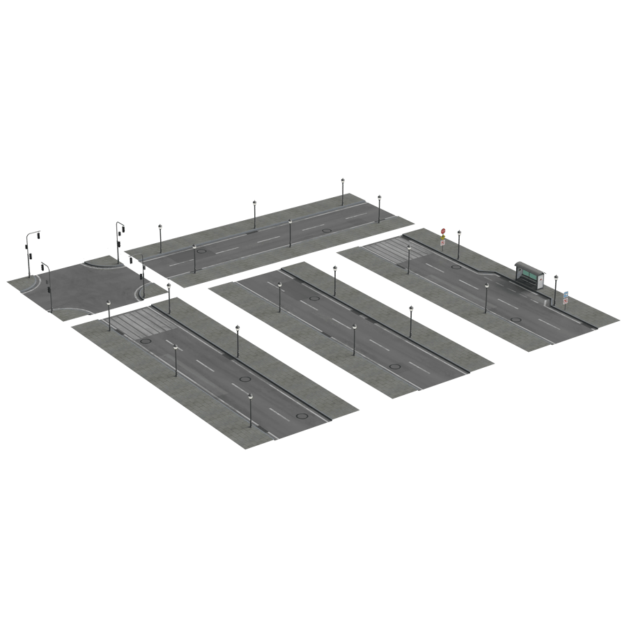 Roadway 3D Model - A23D
