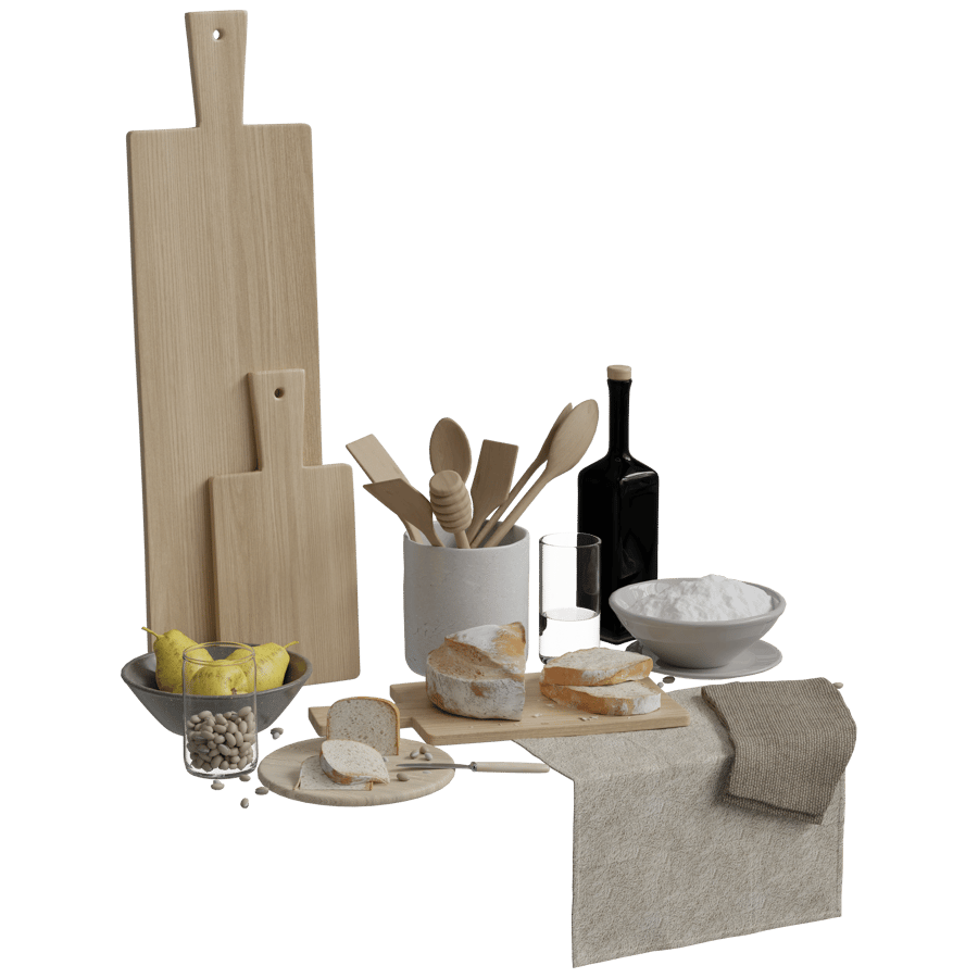 Kitchen Utensils 3D Model - A23D