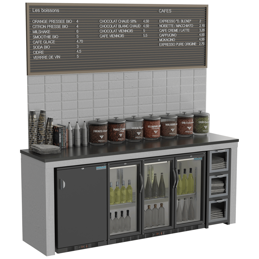 Coffeeshop Rack 3D Model - A23D