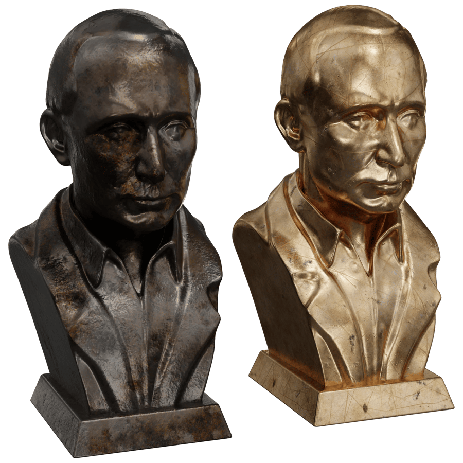Bronze Bust Pair