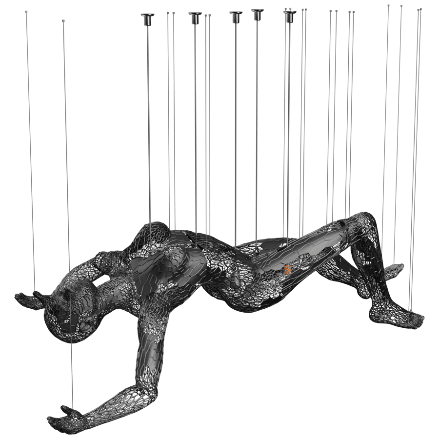 Suspended Figure Sculpture 3D Model - A23D