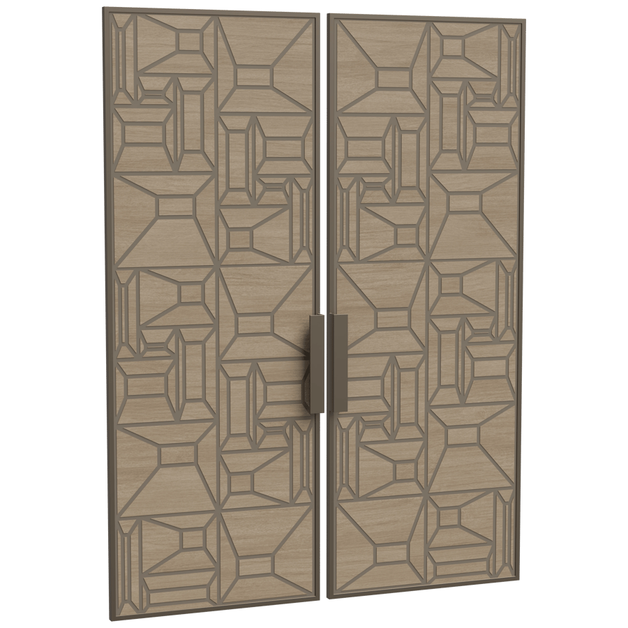 Geometric Pattern Door 3D Model - A23D