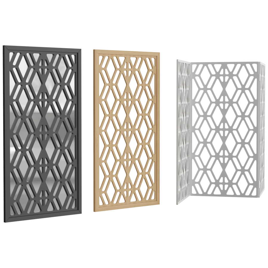 Metal Partition Panel 3D Model - A23D
