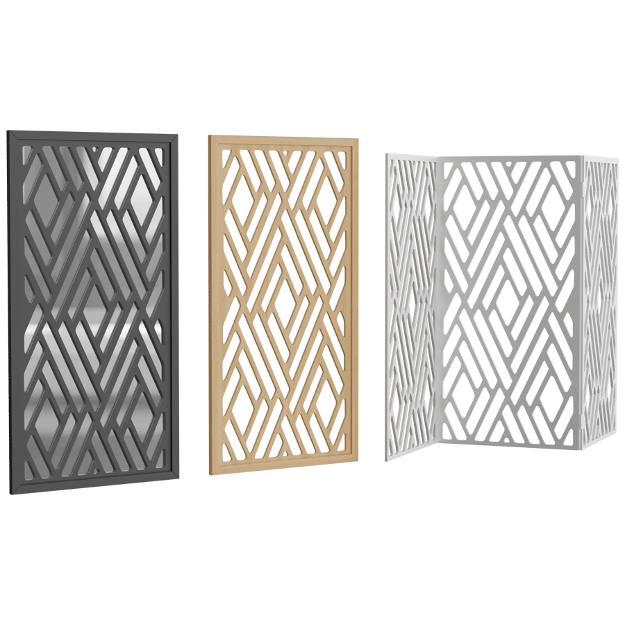 Metal Partition Panel 3D Model - A23D