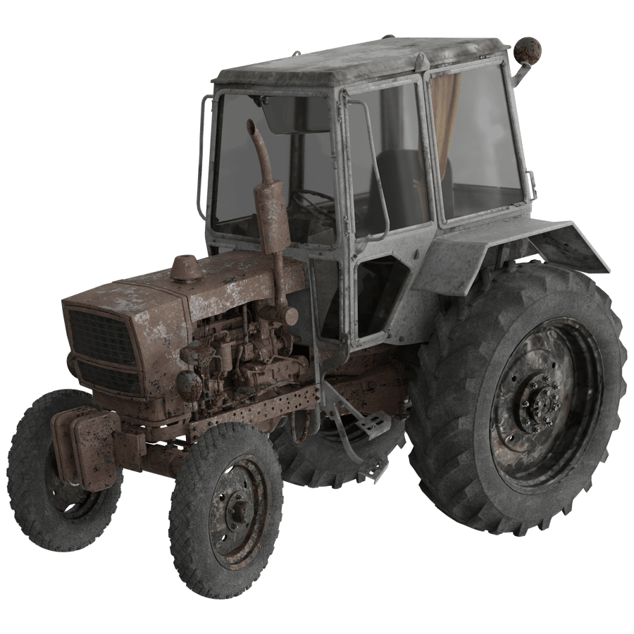 Distressed Vehicle 3D Model - A23D