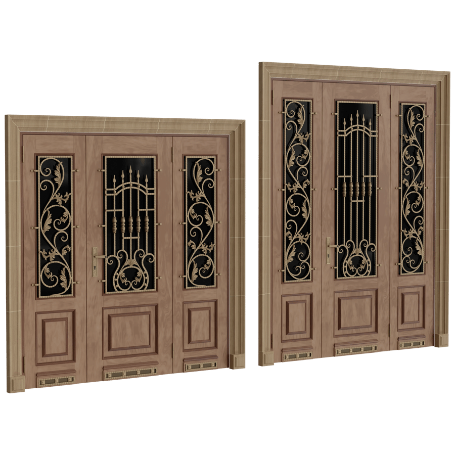 Decorative Door Window 3D Model - A23D