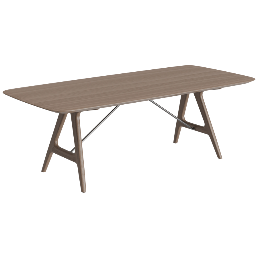 Wooden Rectangular Table 3D Model - A23D