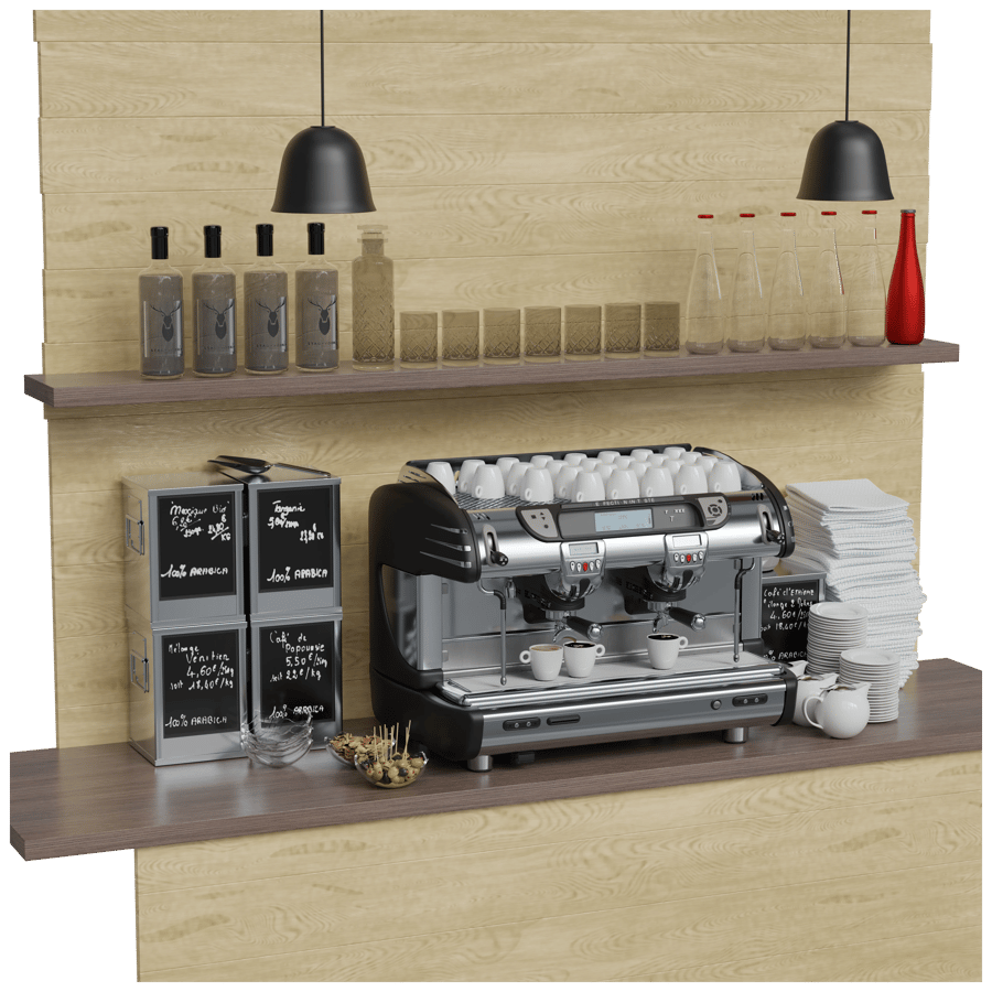 Commercial Coffee Machine 3D Model - A23D
