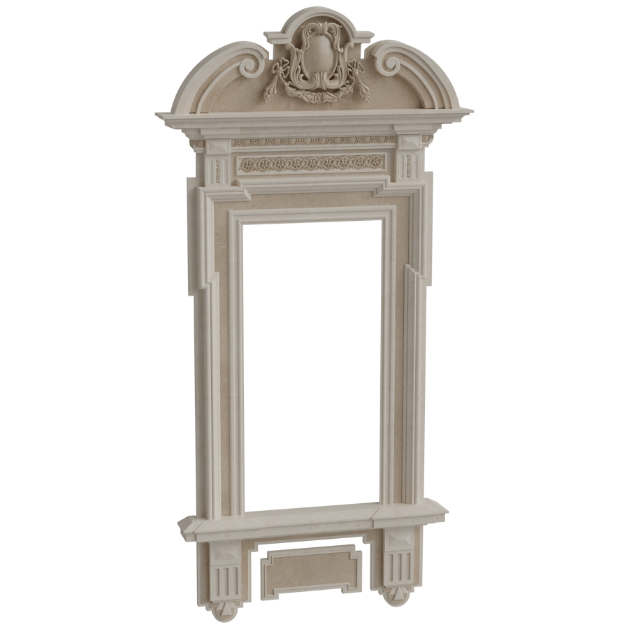 Ornate Window Frame 3D Model - A23D