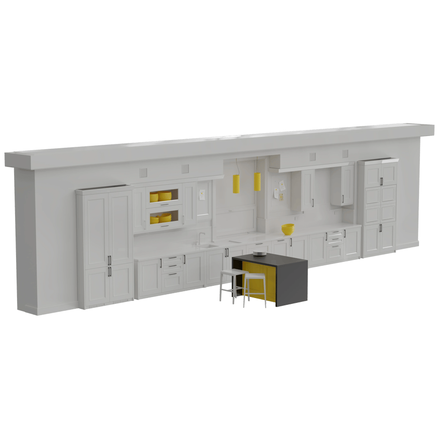 Kitchen Scene 3D Model - A23D