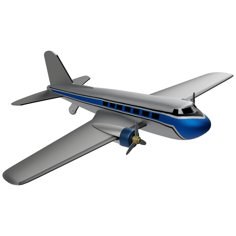 Propeller Airplane 3D Model - A23D