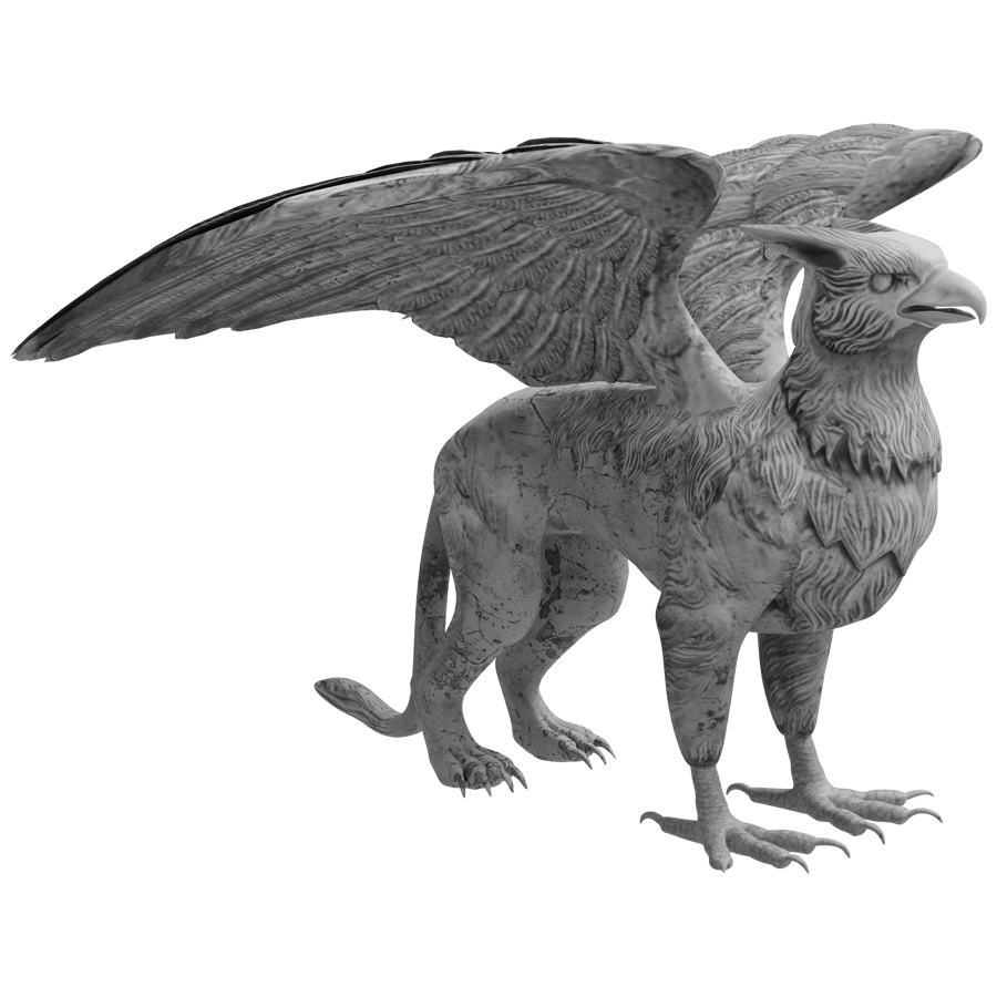 Griffon Sculpture 3D Model - A23D