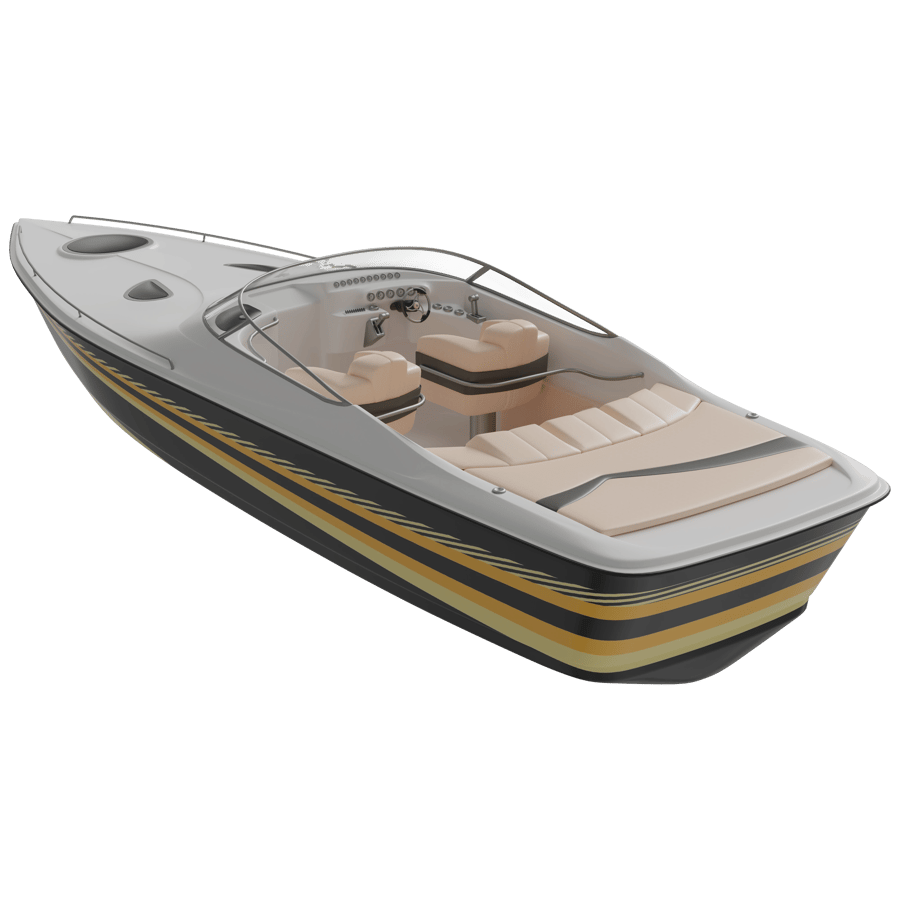 Motorboat 3D Model - A23D