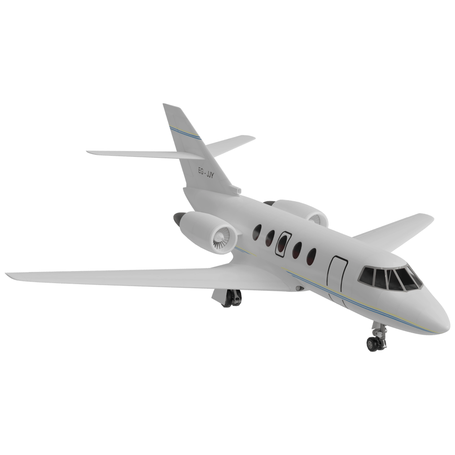 Private Jet 3D Model - A23D