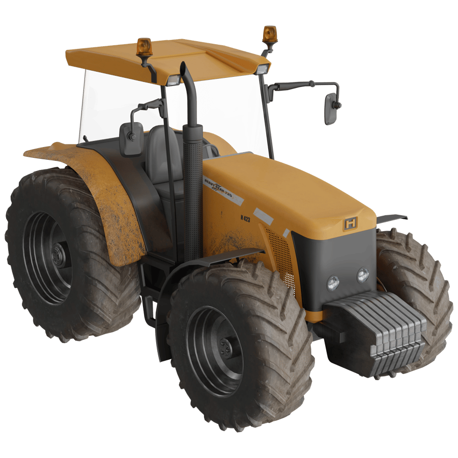 Farm Tractor 3D Model - A23D