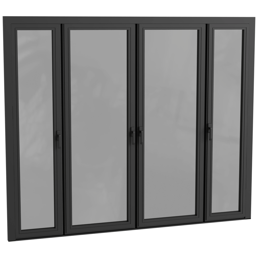 Four Panel Casement Window 3D Model - A23D