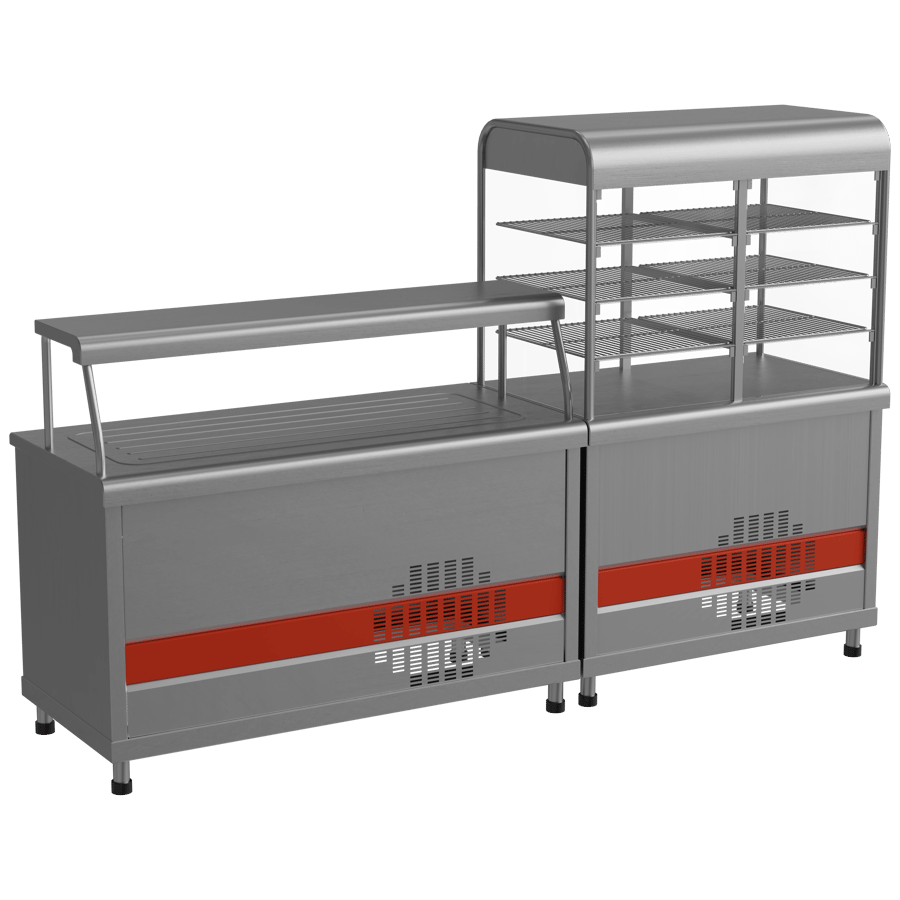 Food Service Counter 3D Model - A23D