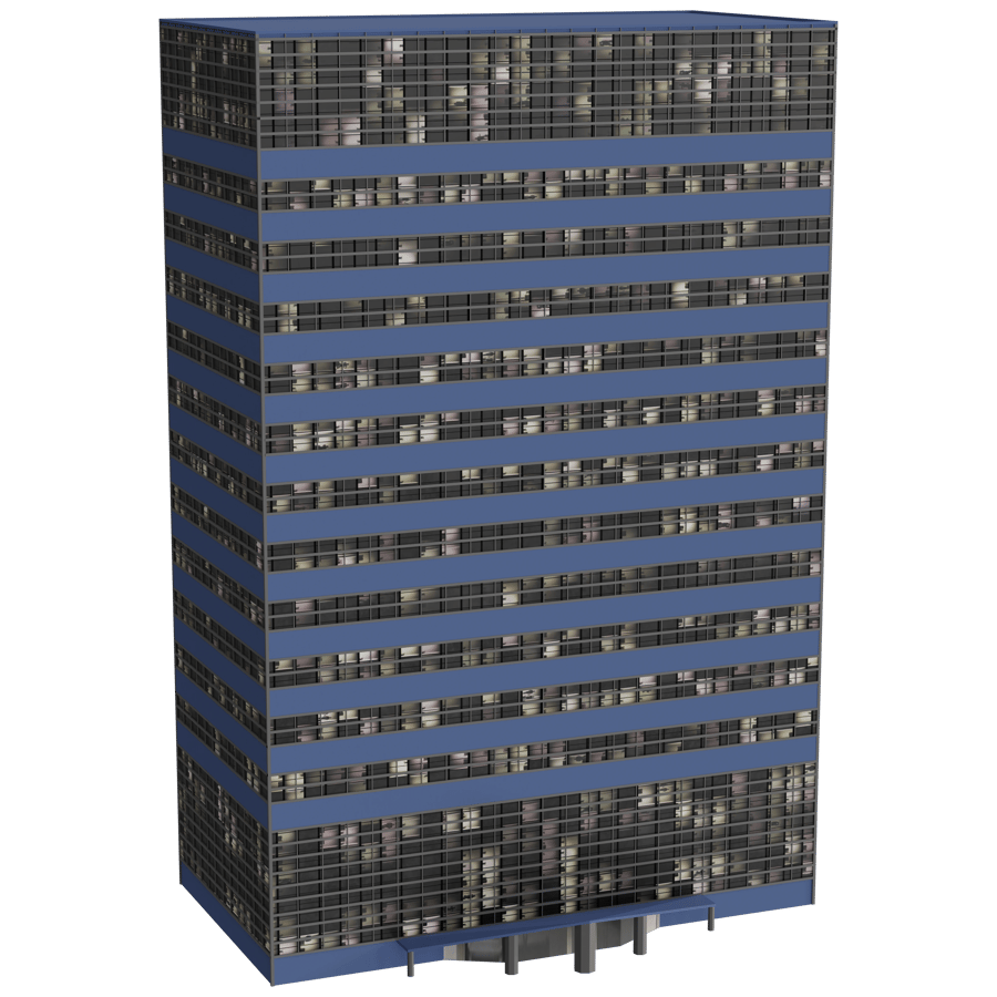 High Rise Building 3D Model - A23D