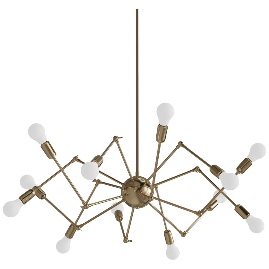 Sputnik Style Chandelier 3D Model - A23D