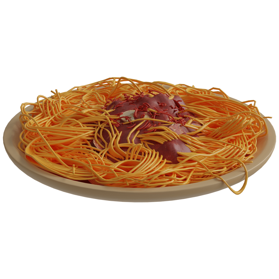 Spaghetti with Sauce 3D Model - A23D