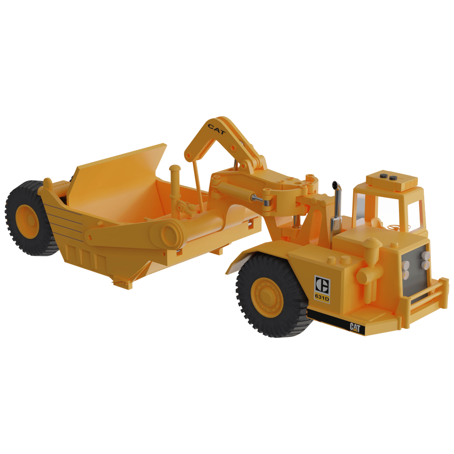 Scraper Machine 3D Model - A23D