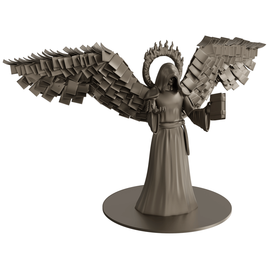 Winged Book Angel 3D Model - A23D