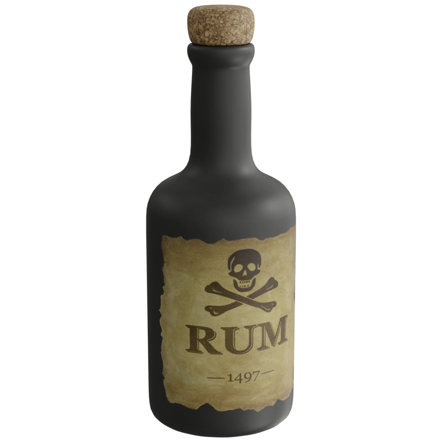 Rum Bottle 3D Model - A23D