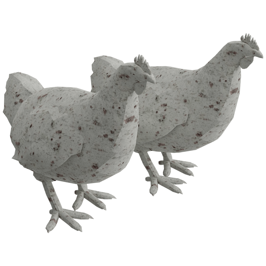 Chickens 3D Model - A23D