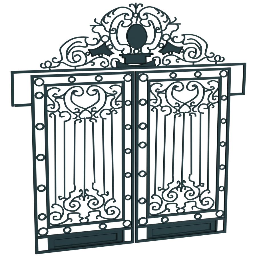 Metal Gate 3D Model - A23D