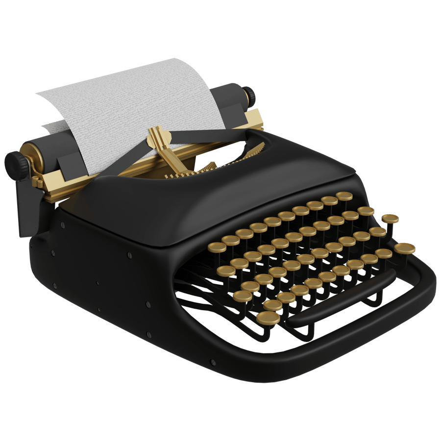 Typewriter 3D Model - A23D
