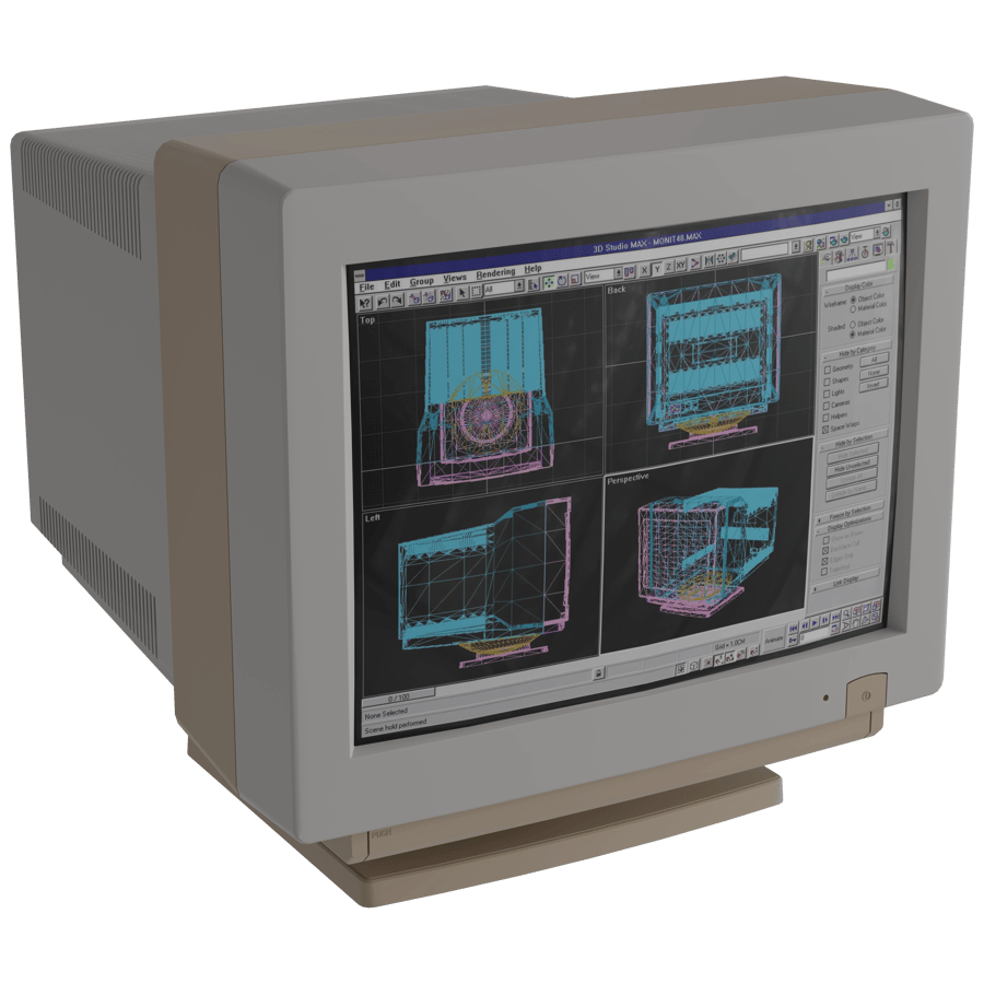 Computer Monitor 3D Model - A23D