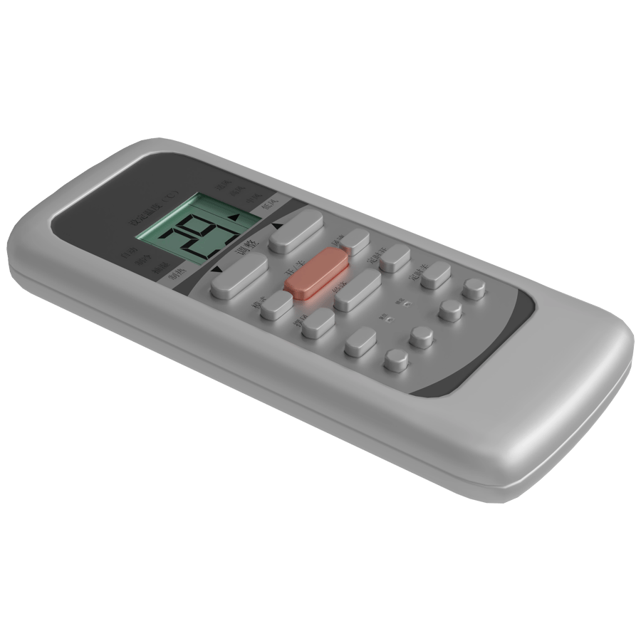 AC Remote 3D Model - A23D