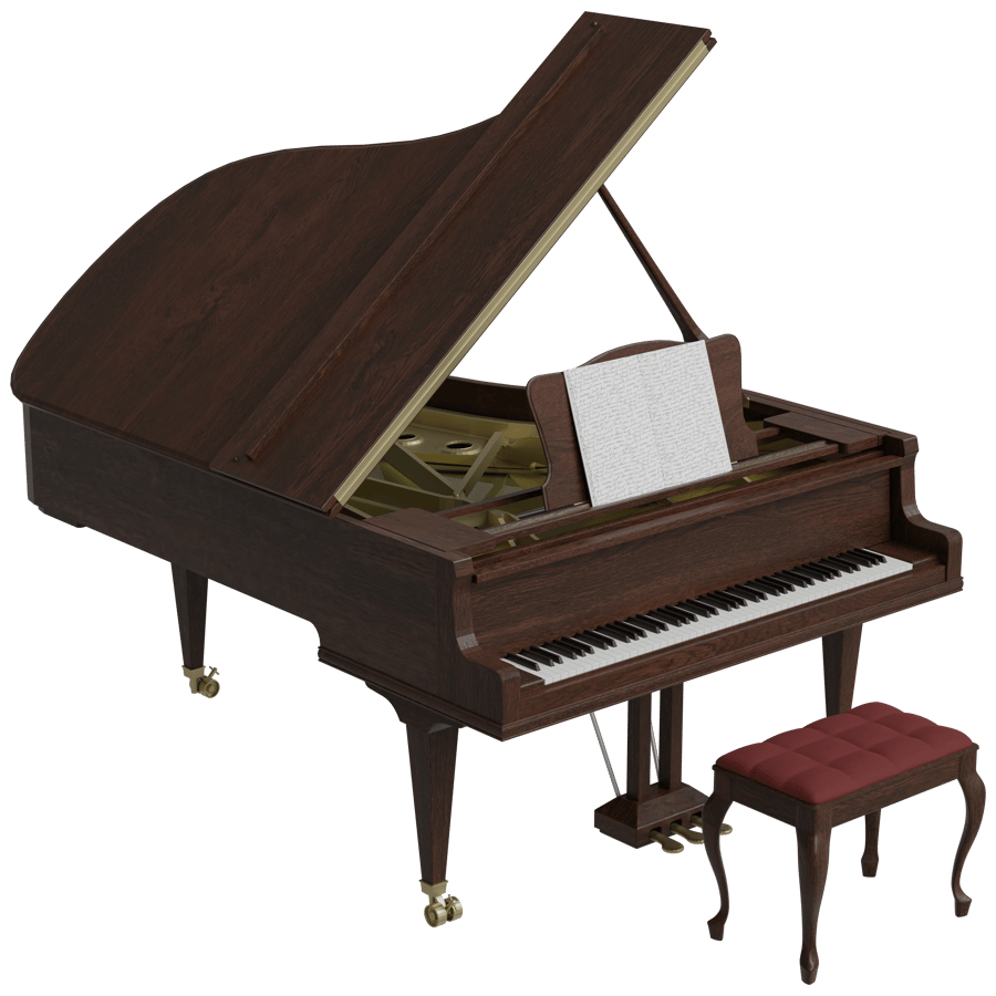 Piano 3D Model - A23D