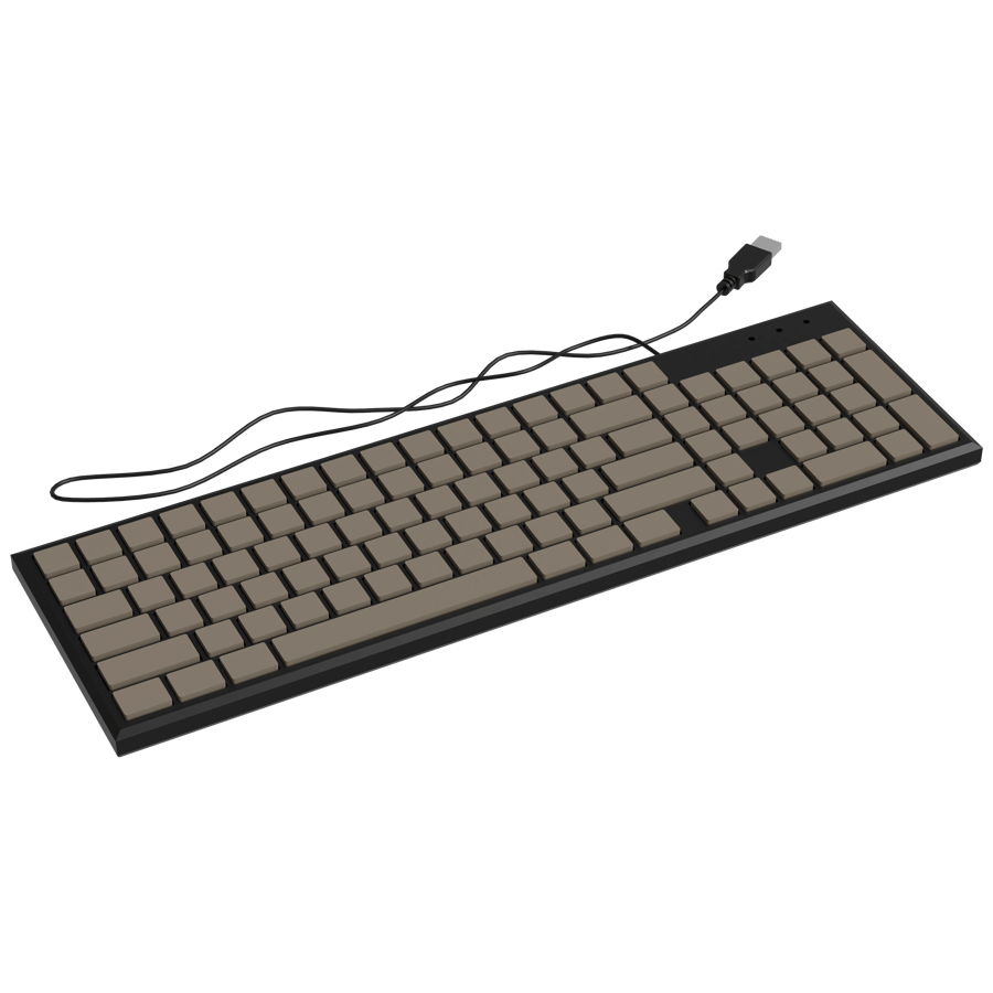Keyboard & Mouse 3D Model - A23D