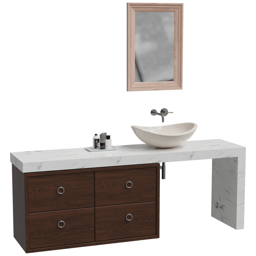 Washbasin Cabinet 3D Model - A23D