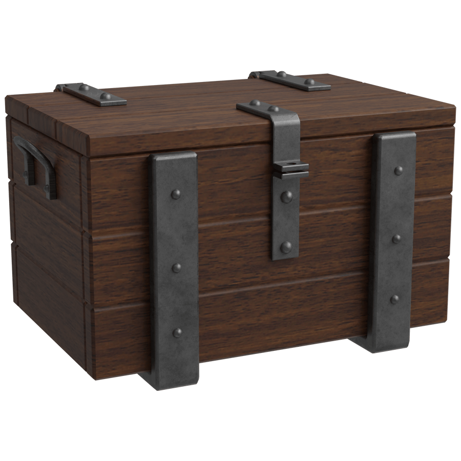 Wooden Storage Box 3D Model - A23D