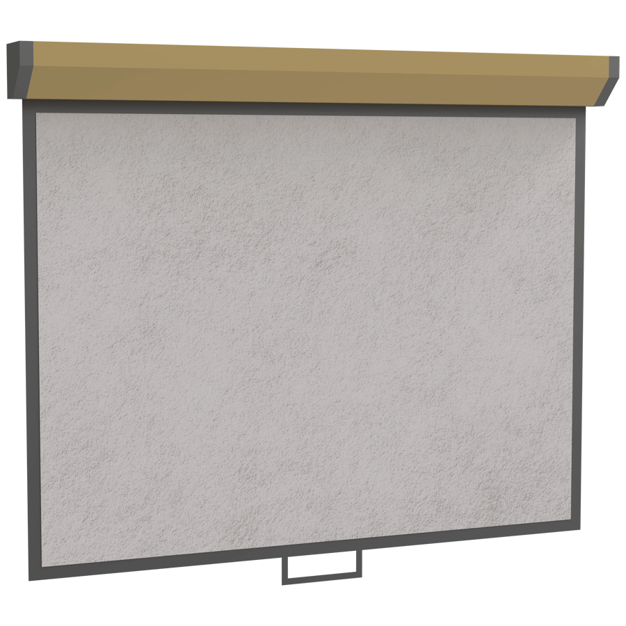 Projector Screen 3D Model - A23D