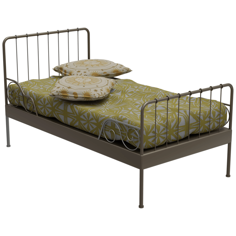 Single Bed 3D Model - A23D