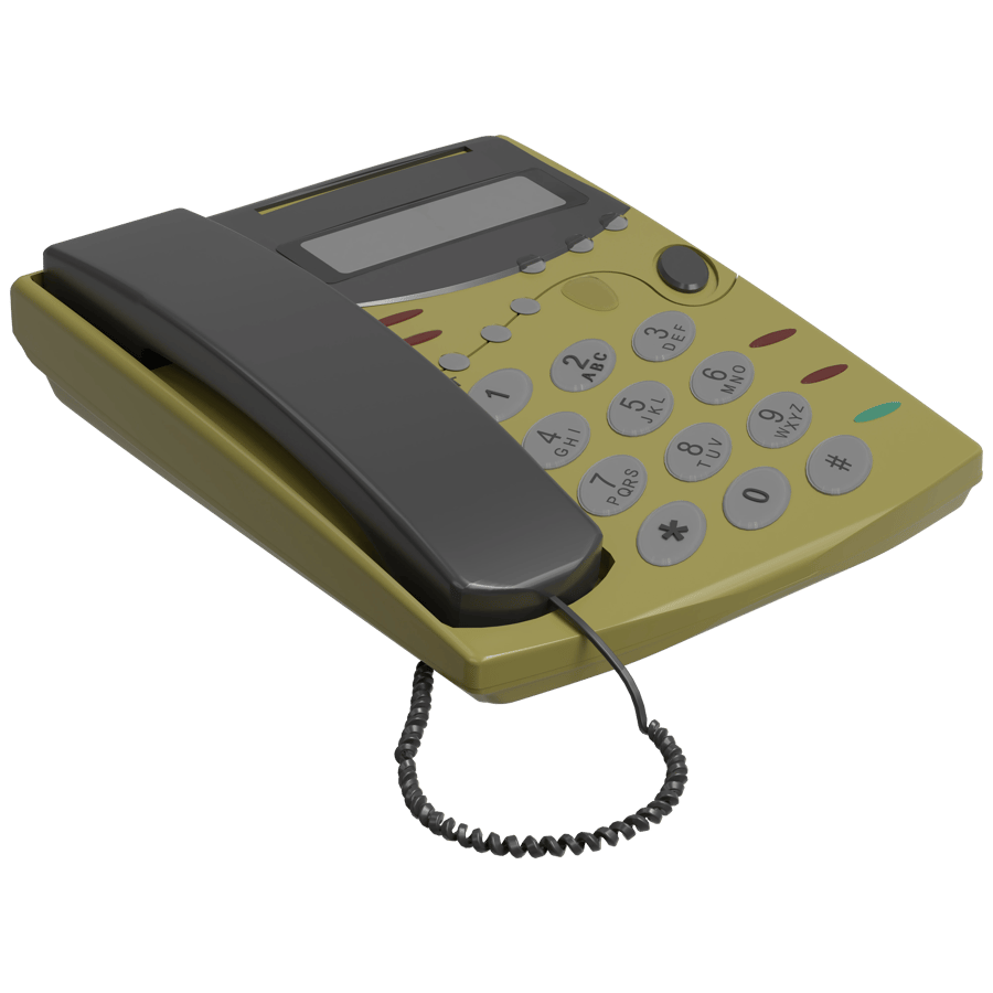 Desk Phone 3D Model - A23D