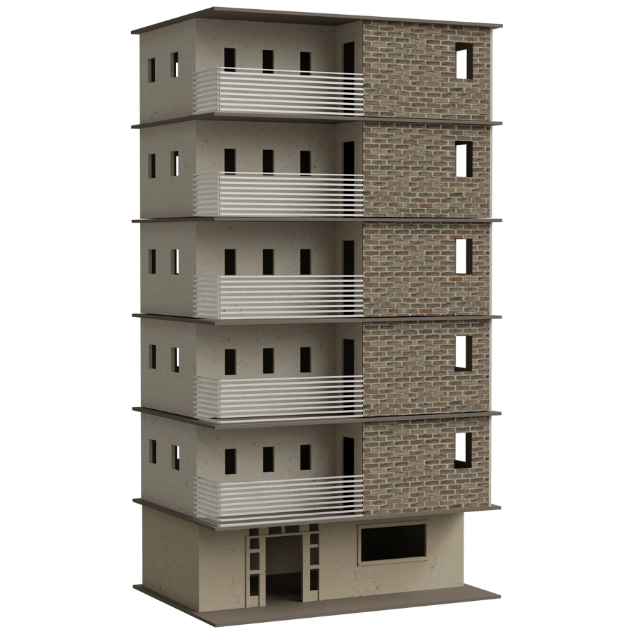 High Rise Buildings 3D Model - A23D
