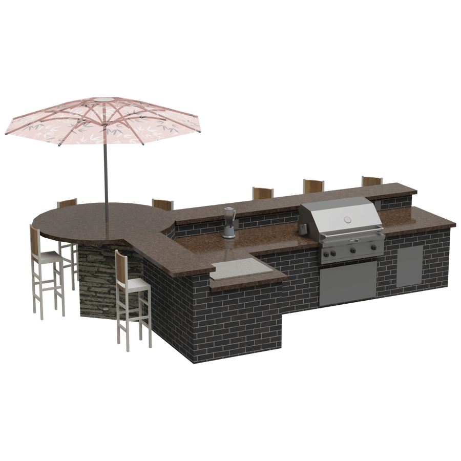 Cafe Counter 3D Model - A23D